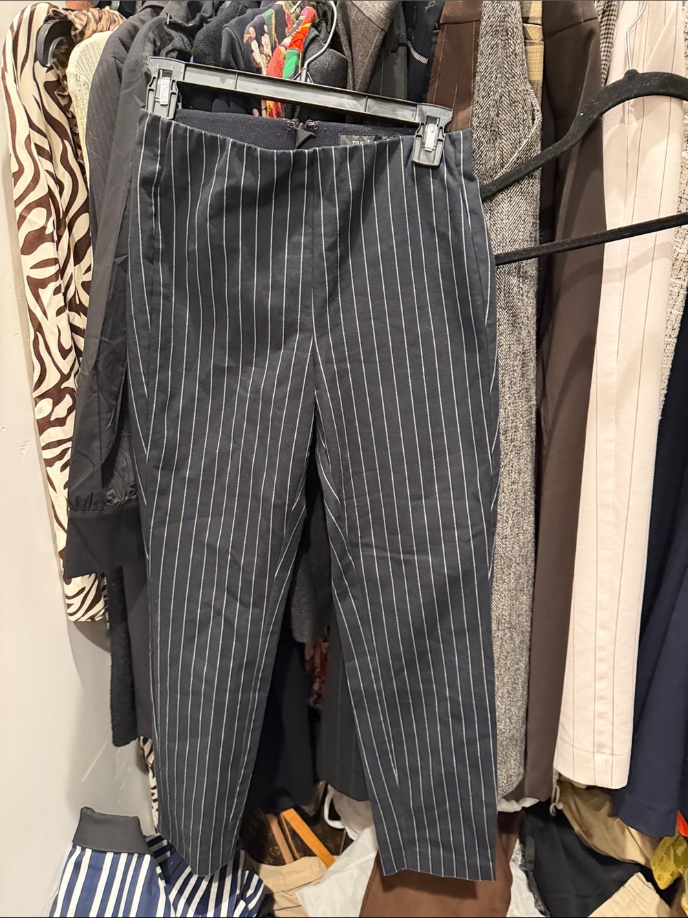 Rag & Bone Women's Black Pinstripe Dress Pants